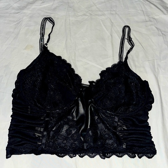 Katherine Mayo Black Lace Top Tank Top For Women Size Small - Picture 1 of 5